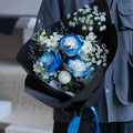 Azure Bliss Rose Bouquet