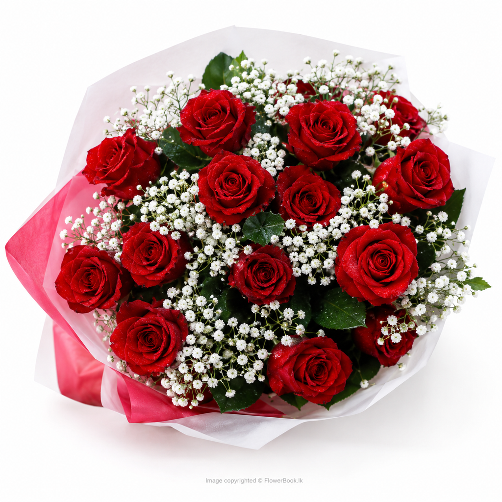 Crimson Romance Rose Bouquet
