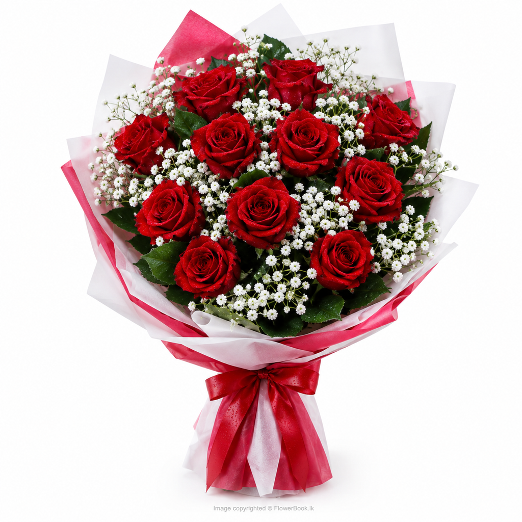 Crimson Romance Rose Bouquet