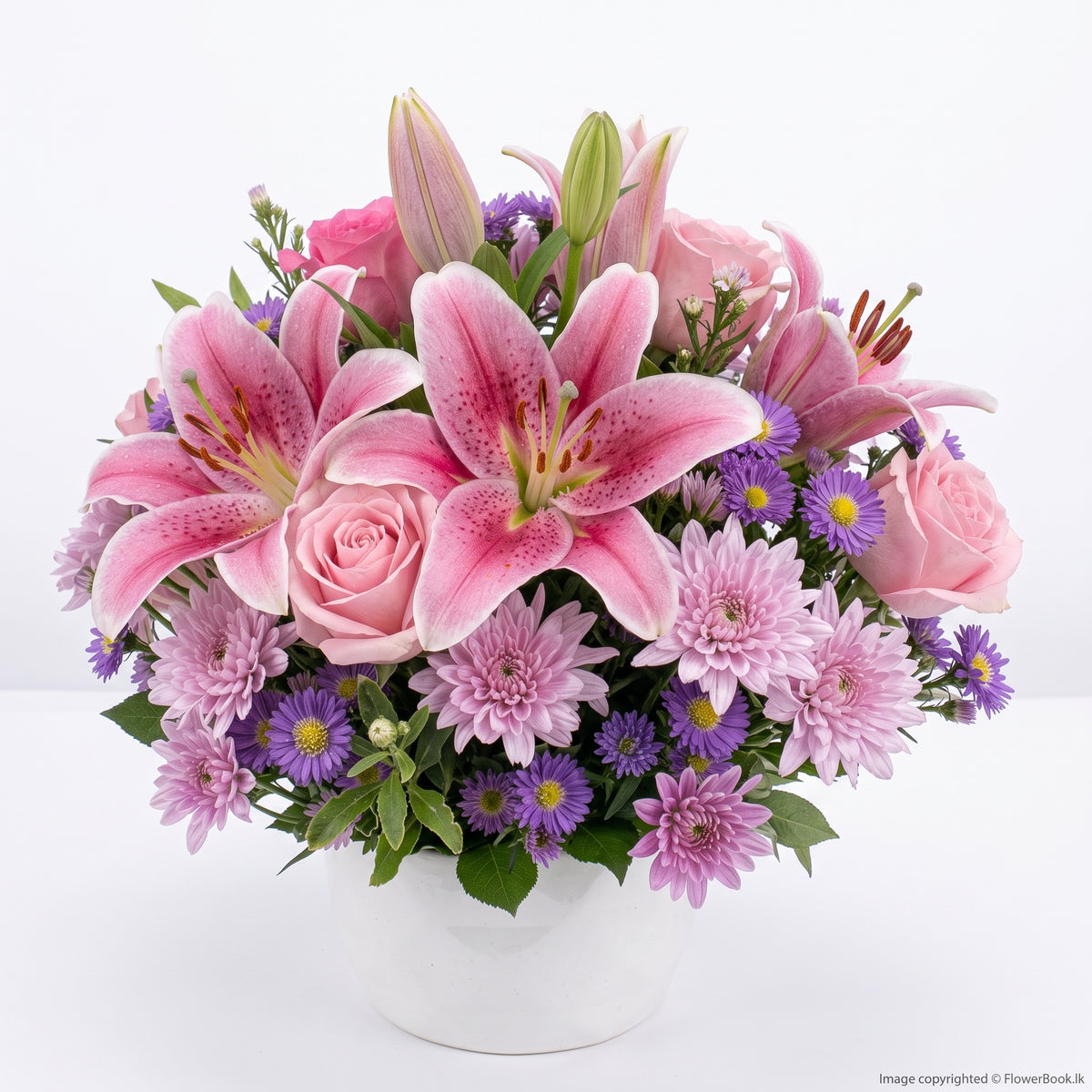 Pink Lily Garden Vase