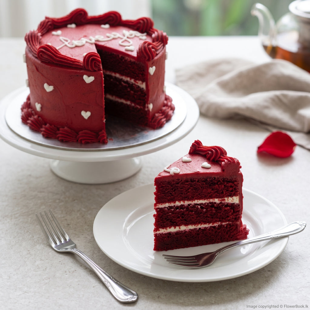 Red Romance Message Cake
