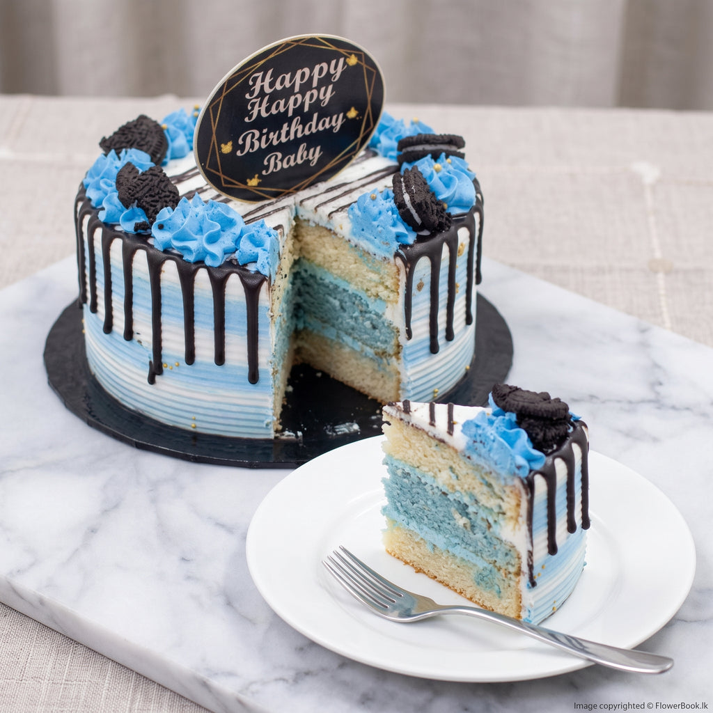 Ocean Blue Birthday Cake