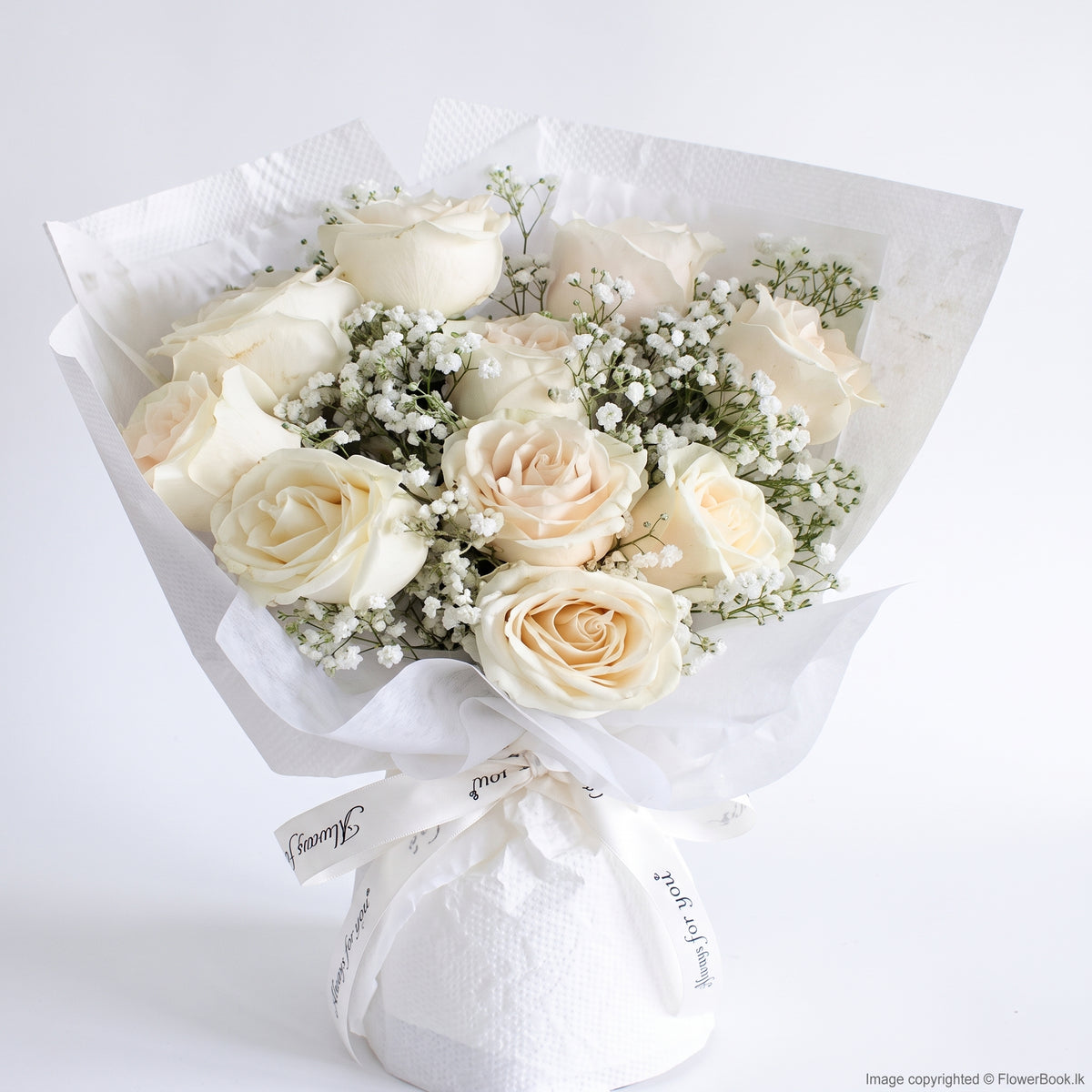 Pure White Rose Bouquet