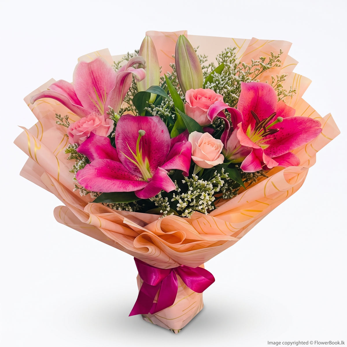 Pink Lily & Rose Bouquet