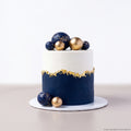 Elegant Midnight Sphere Cake