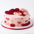 Blush Rosette Heart Cake