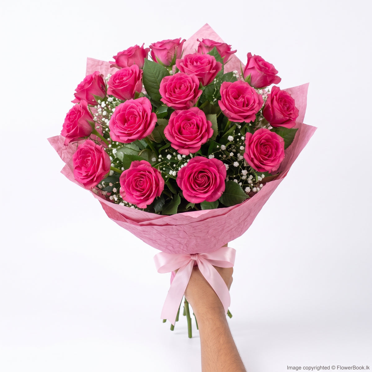 Dark Pink Roses Bunch