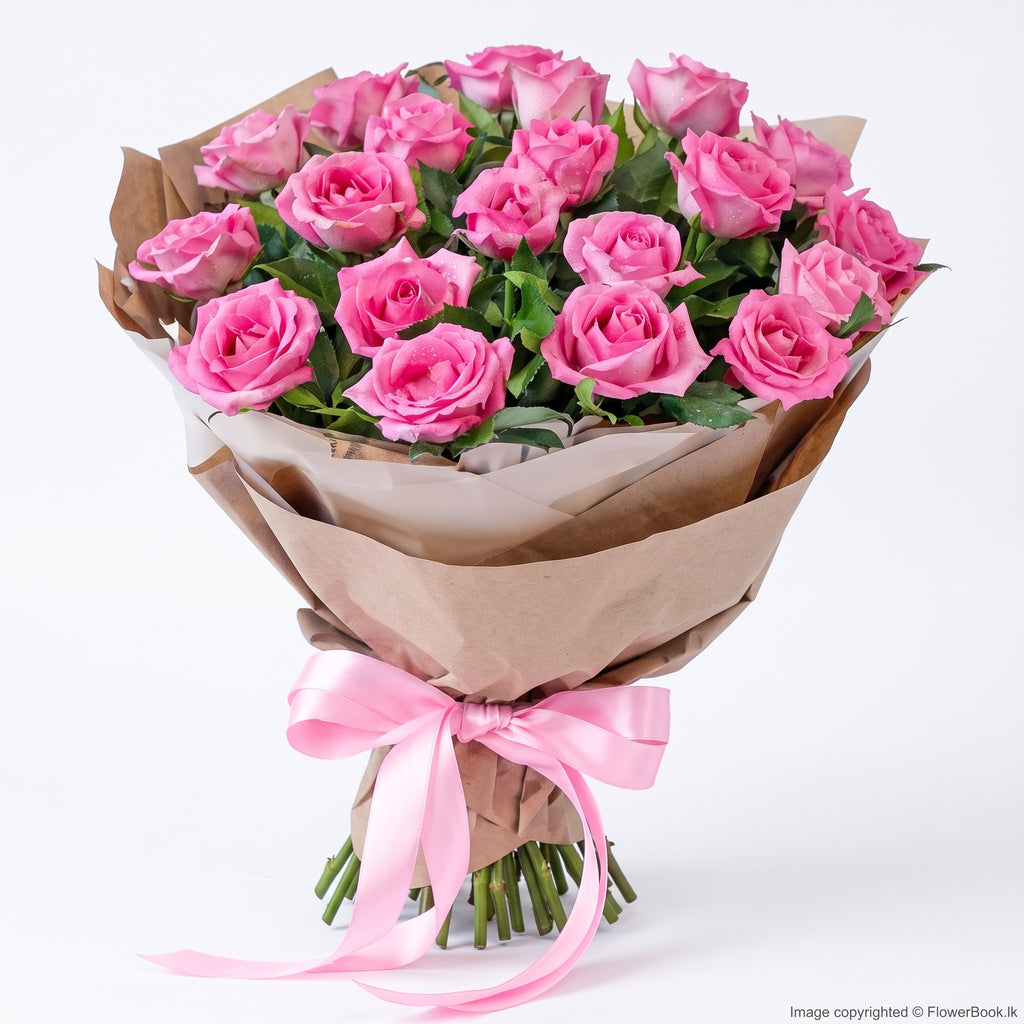 Dark Pink Roses Bunch
