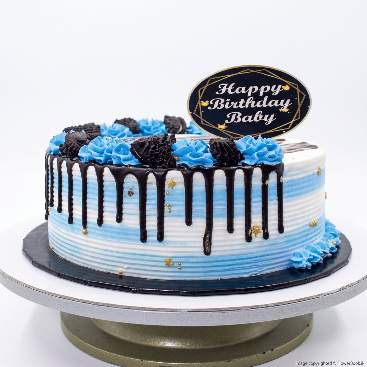 Ocean Blue Birthday Cake