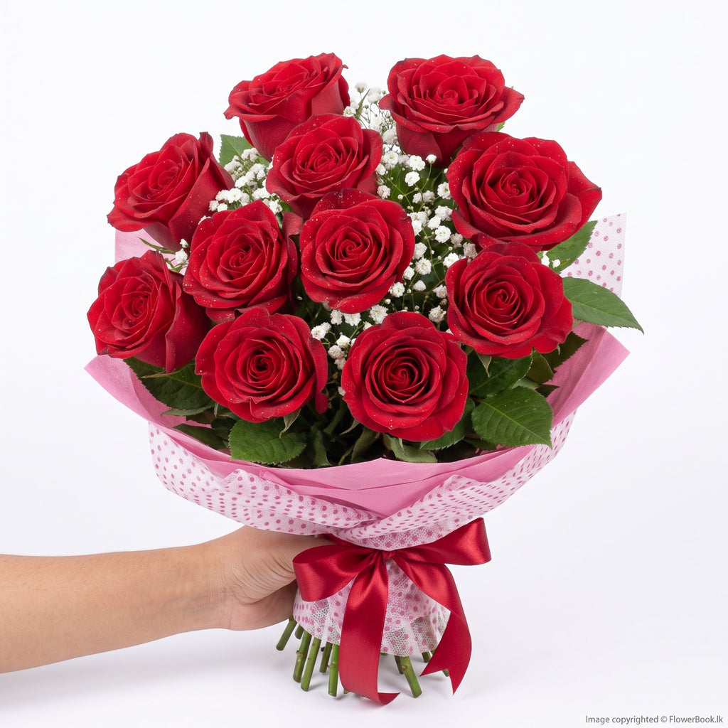 Red Roses Sheaf 10 Nos