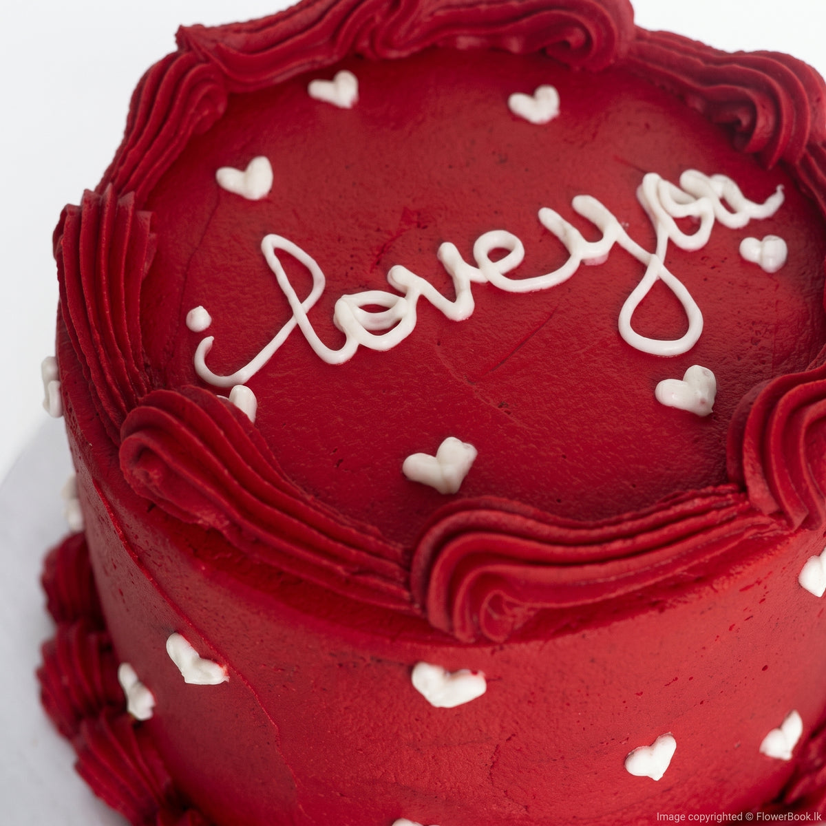 Red Romance Message Cake
