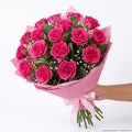 Dark Pink Roses Bunch