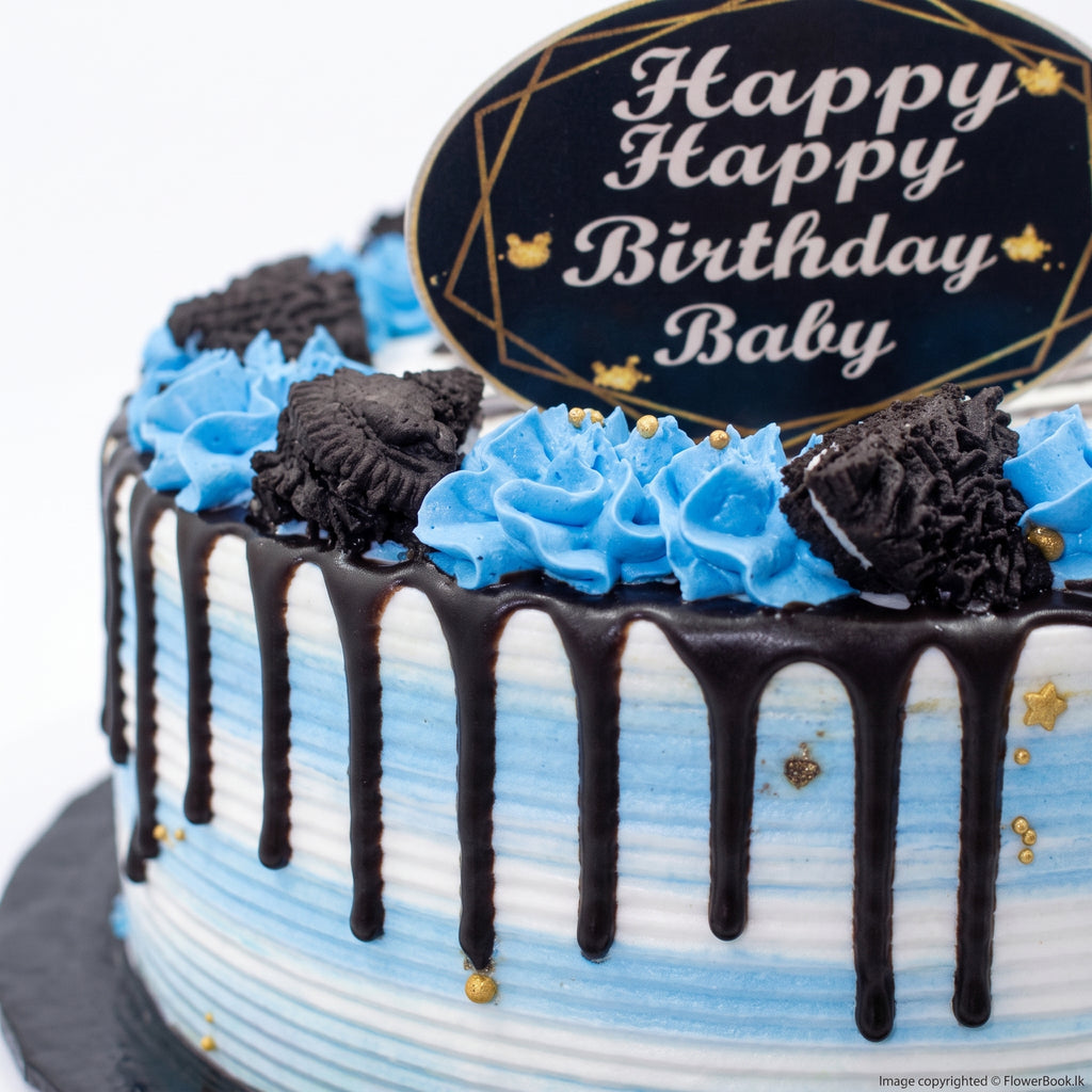 Ocean Blue Birthday Cake