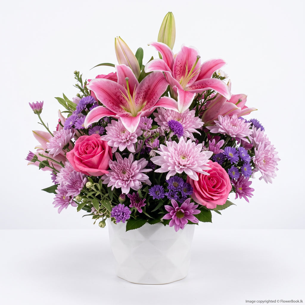 Pink Lily Garden Vase