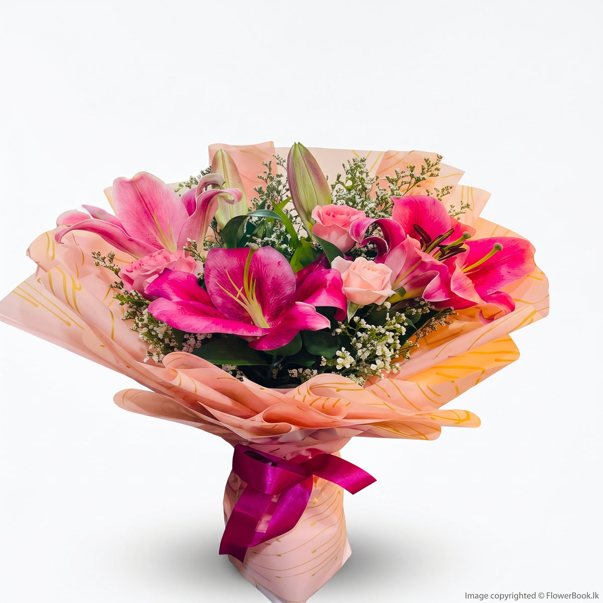 Pink Lily & Rose Bouquet